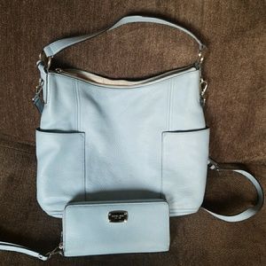 Michael Kors hobo bag and wallet combo.